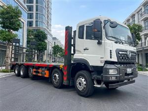 Xe nâng đầu càng kéo chở máy công trình18 tấn Dongfeng 5 chân