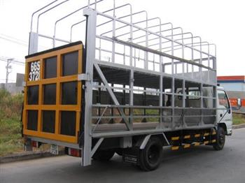 Xe tải thùng chở ô tô xe máy 2 tầng