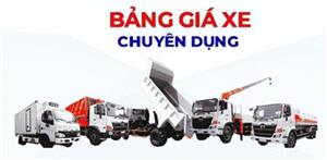 Bảng giá xe chuyên dùng mới nhất